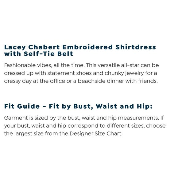 Lacey Chabert Embroidered Shirt Dress With Self Tie Belt Size S Raspberry Stripe - Picture 2 of 4